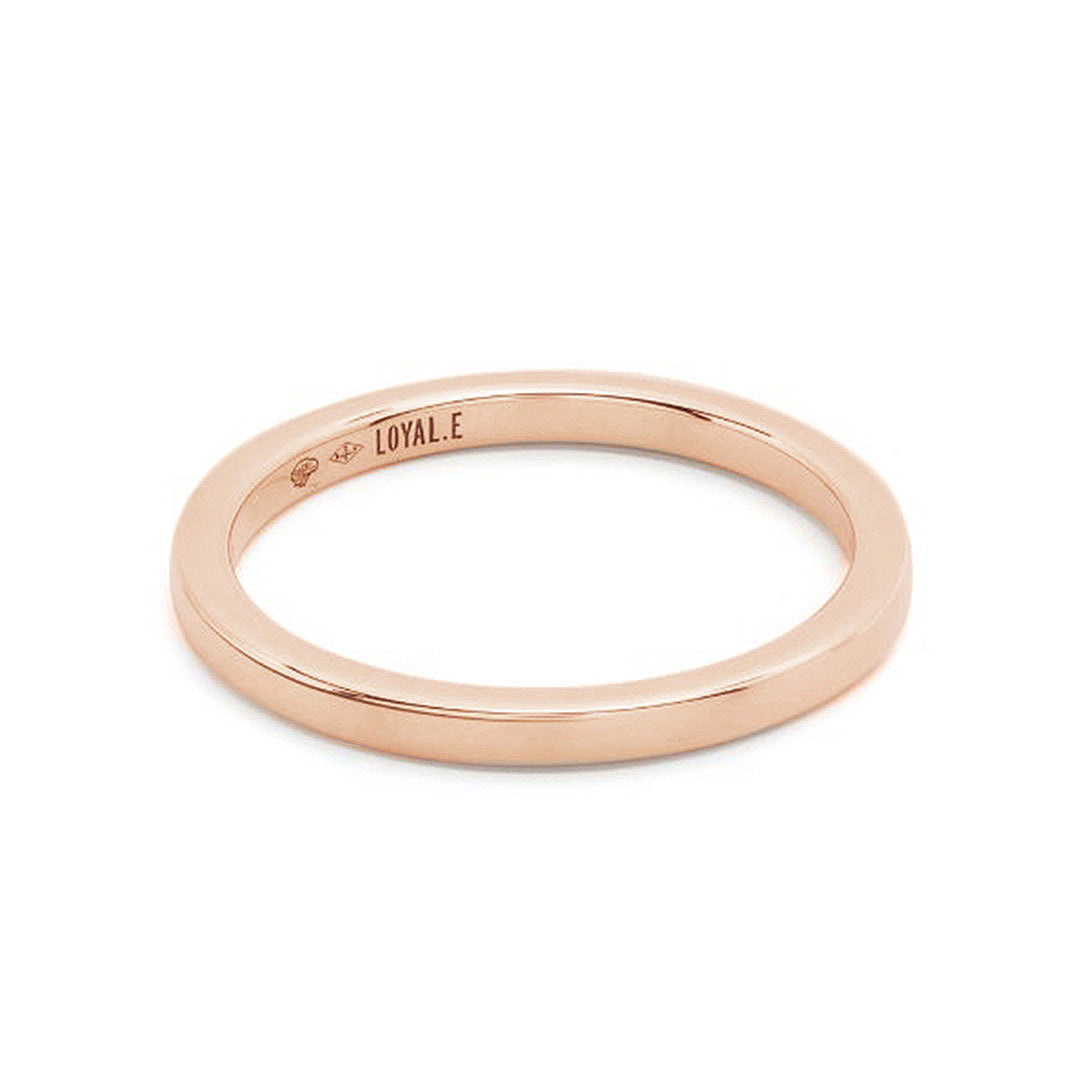 Alliance Absolu.e Ruban 2mm - Or rose 18k - joaillerie France - Loyale Paris - 1