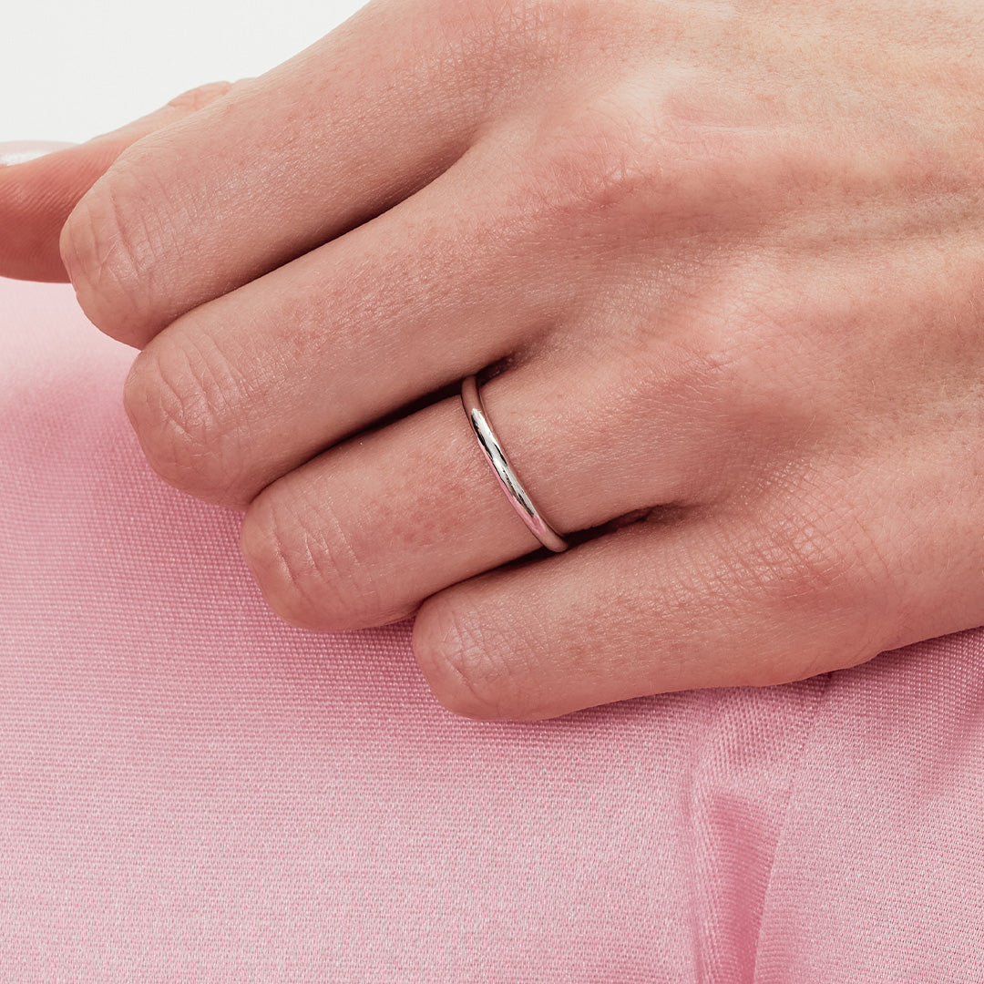 Alliance Absolu.e Signature 2mm - Or blanc 18k - joaillerie France - Loyale Paris - 1