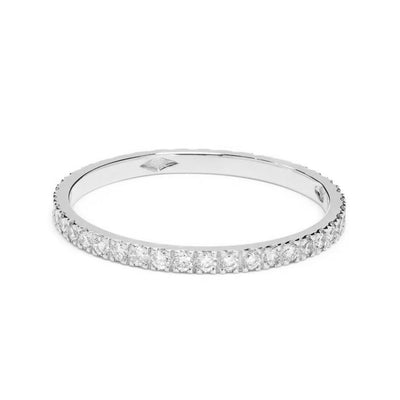 Alliance Absolu.e pavée - Or blanc 18k - diamant éthique - Loyale Paris