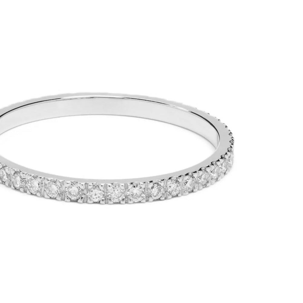 Alliance Absolu.e pavée - Or blanc 18k - diamant éthique - Loyale Paris