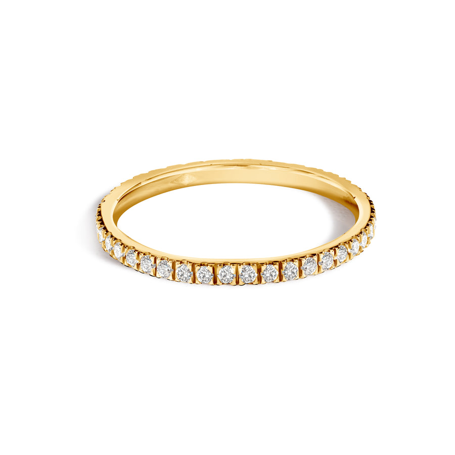 Alliance Absolu.e pavée - Or jaune 18k - diamant éthique - Loyale Paris