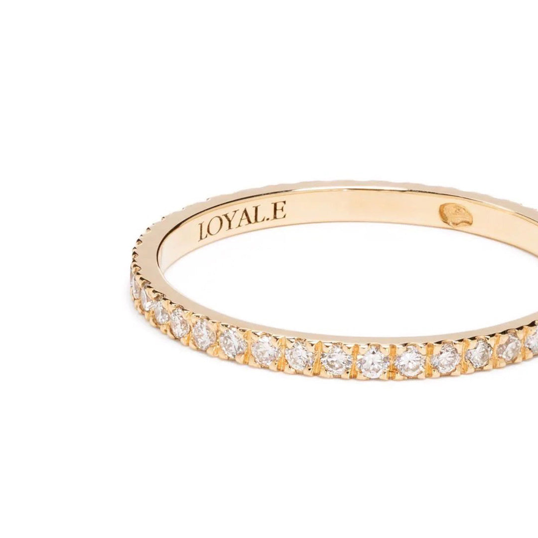 Alliance Absolu.e pavée - Or jaune 18k - diamant éthique - Loyale Paris