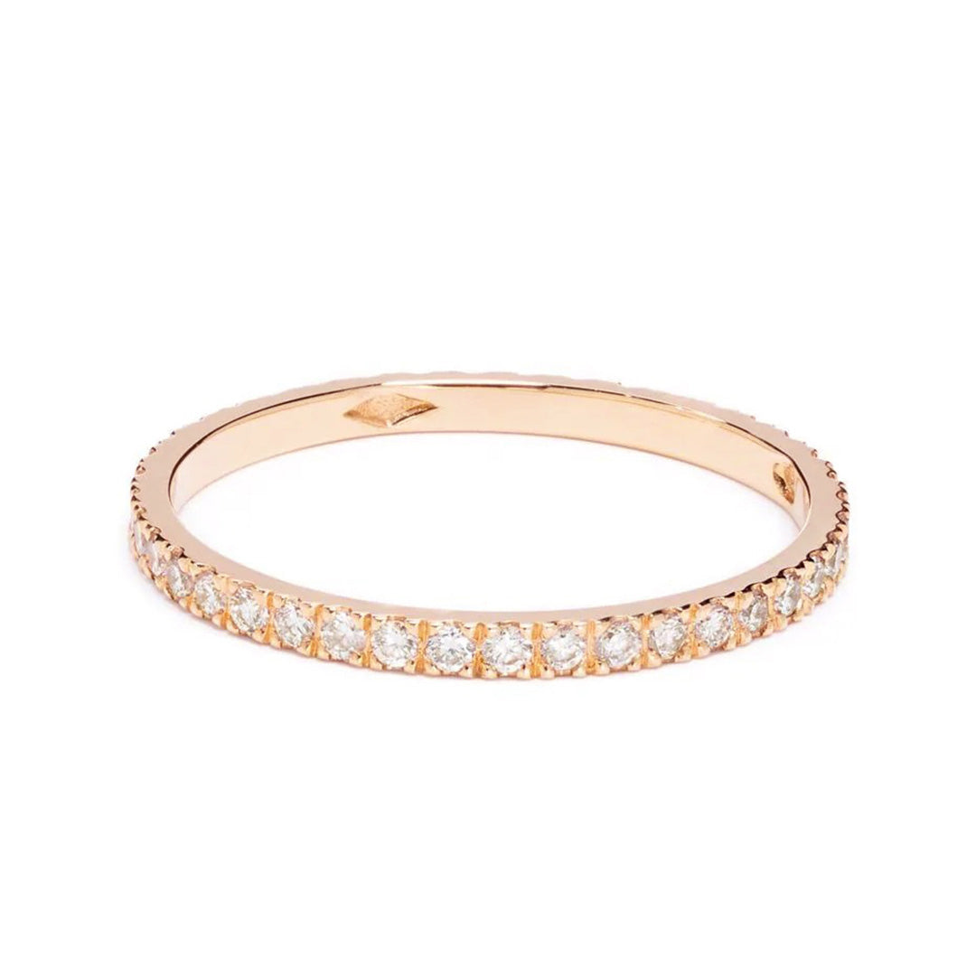 Alliance Absolu.e pavée - Or rose 18k - diamant éthique - Loyale Paris