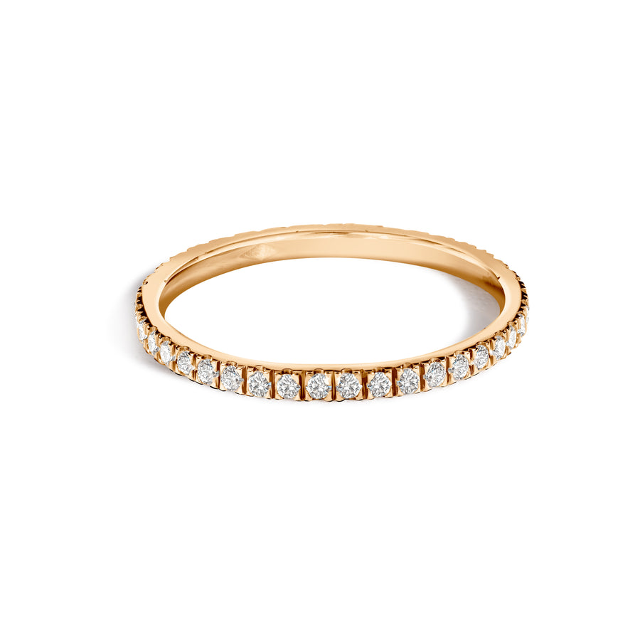 Alliance Absolu.e pavée - Or rose 18k - diamant éthique - Loyale Paris