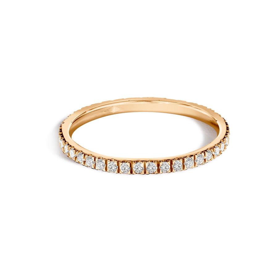 Alliance Absolu.e pavée - Or rose 18k - diamant éthique - Loyale Paris