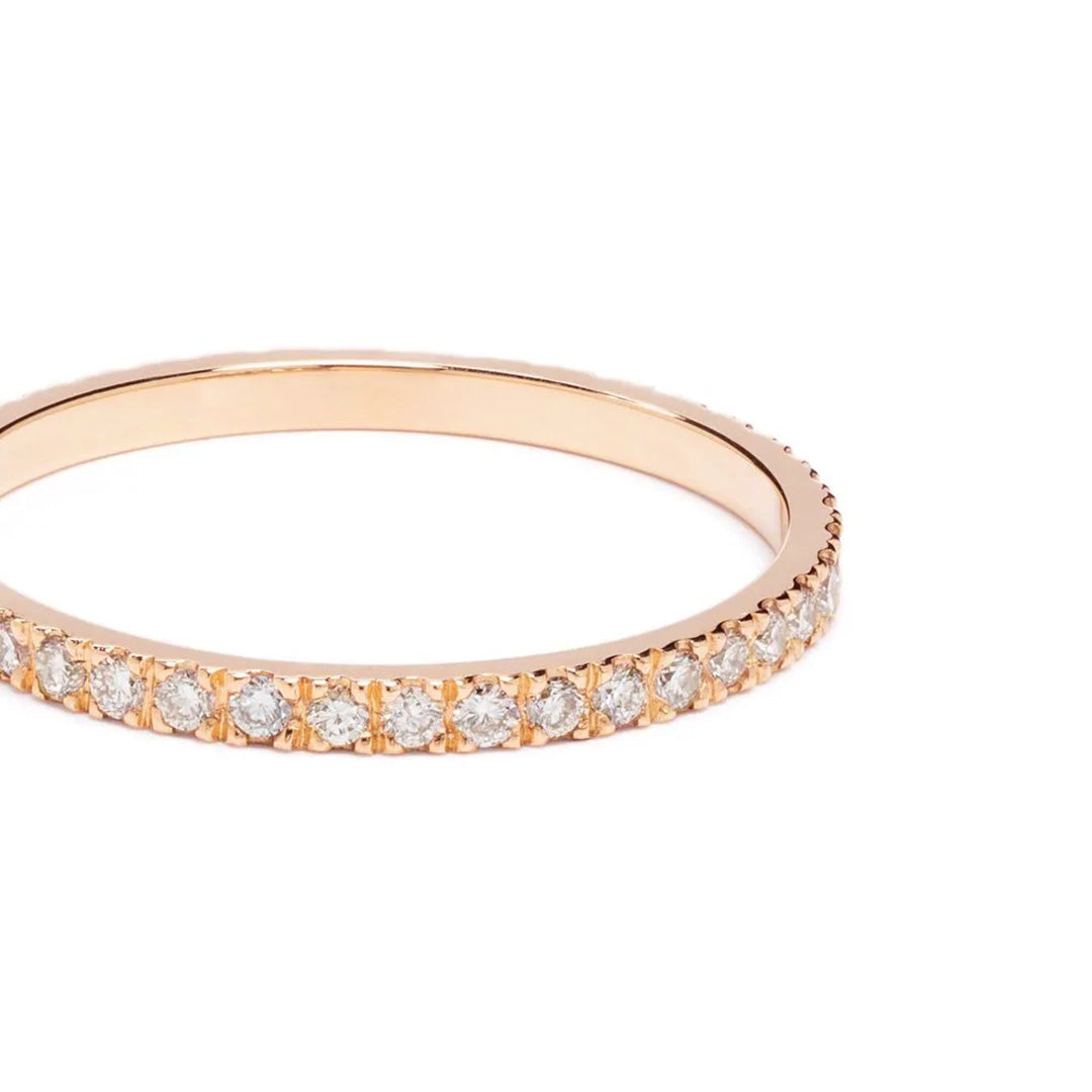 Alliance Absolu.e pavée - Or rose 18k - diamant éthique - Loyale Paris