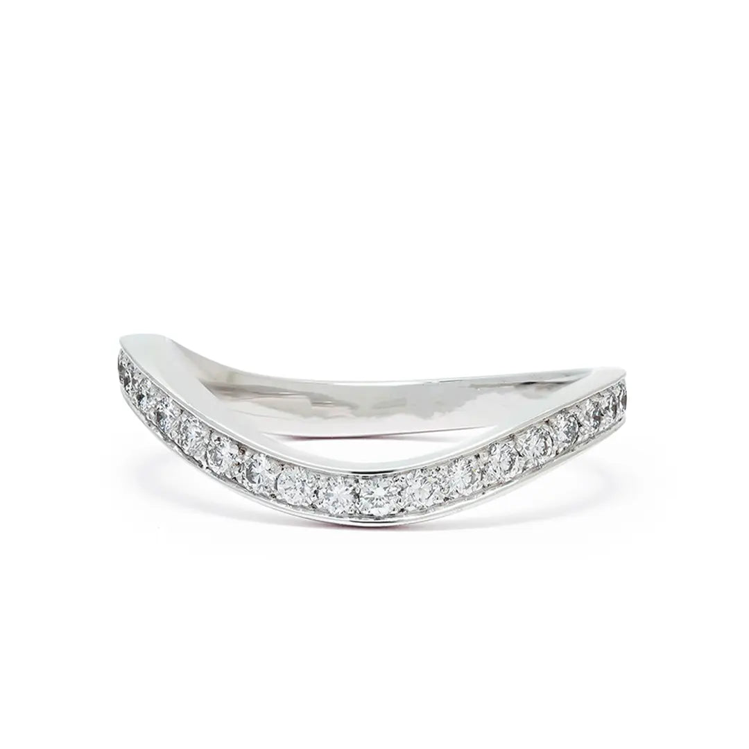 Alliance Amour Éternel pavée - Or blanc 18k - diamant éthique - Loyale Paris