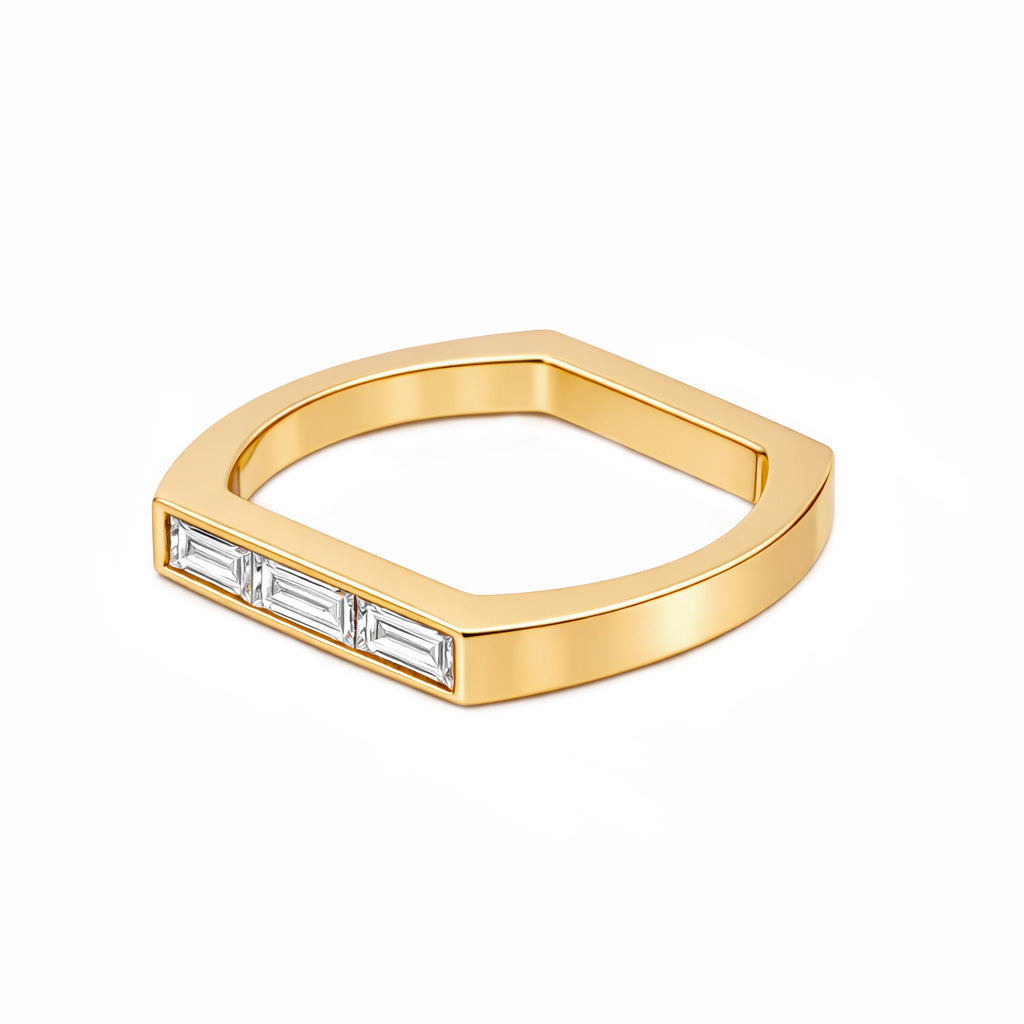 Alliance Uraeus Duo - Or jaune 18k - diamant éthique - Loyale Paris