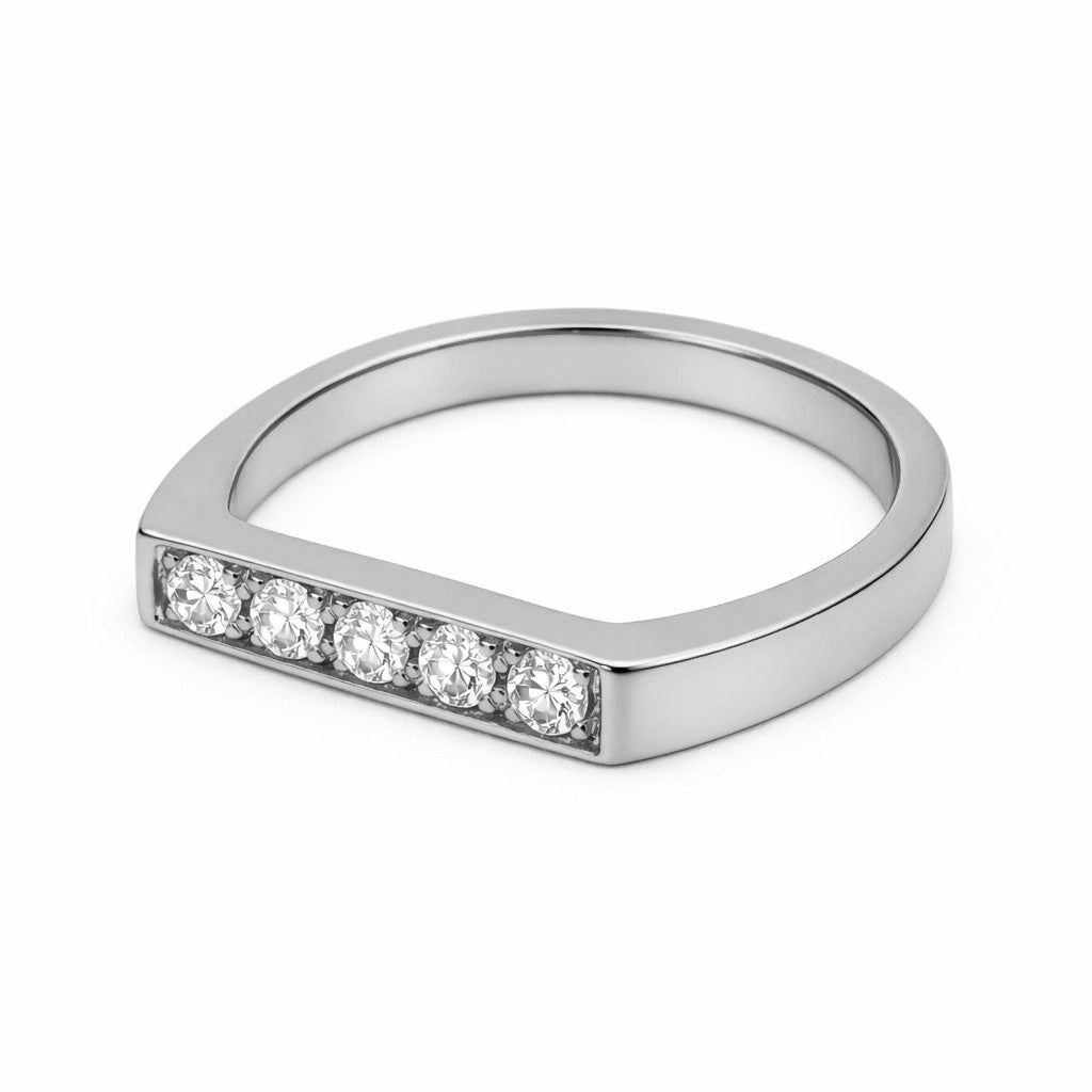 Alliance Uraeus pave brillant Or Blanc 18k diamant ethique Loyale Paris