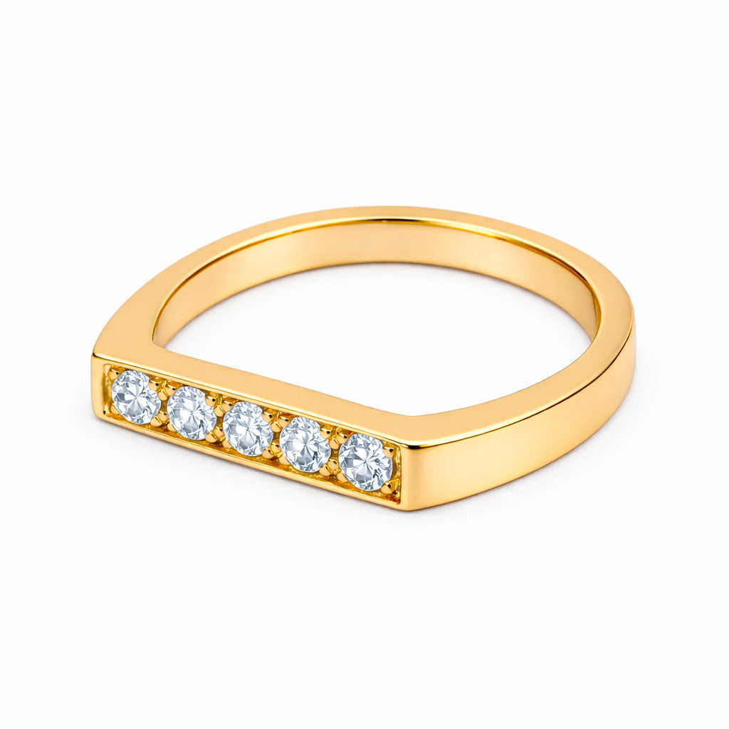 Alliance Uraeus droite Brillant - Or jaune 18k - diamant éthique - Loyale Paris
