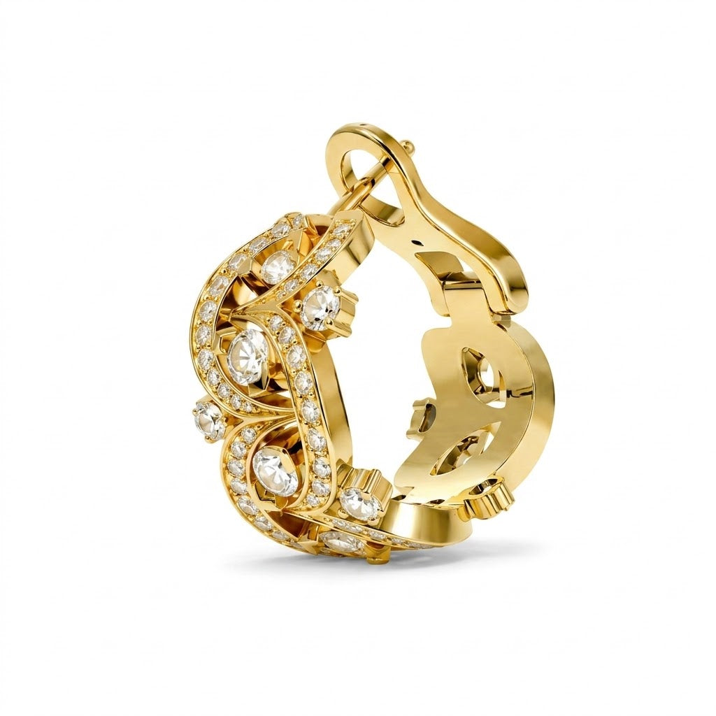 Boucles d'oreilles Etoiles Filantes - Or Jaune 18k - diamant éthique - Loyal.e Paris