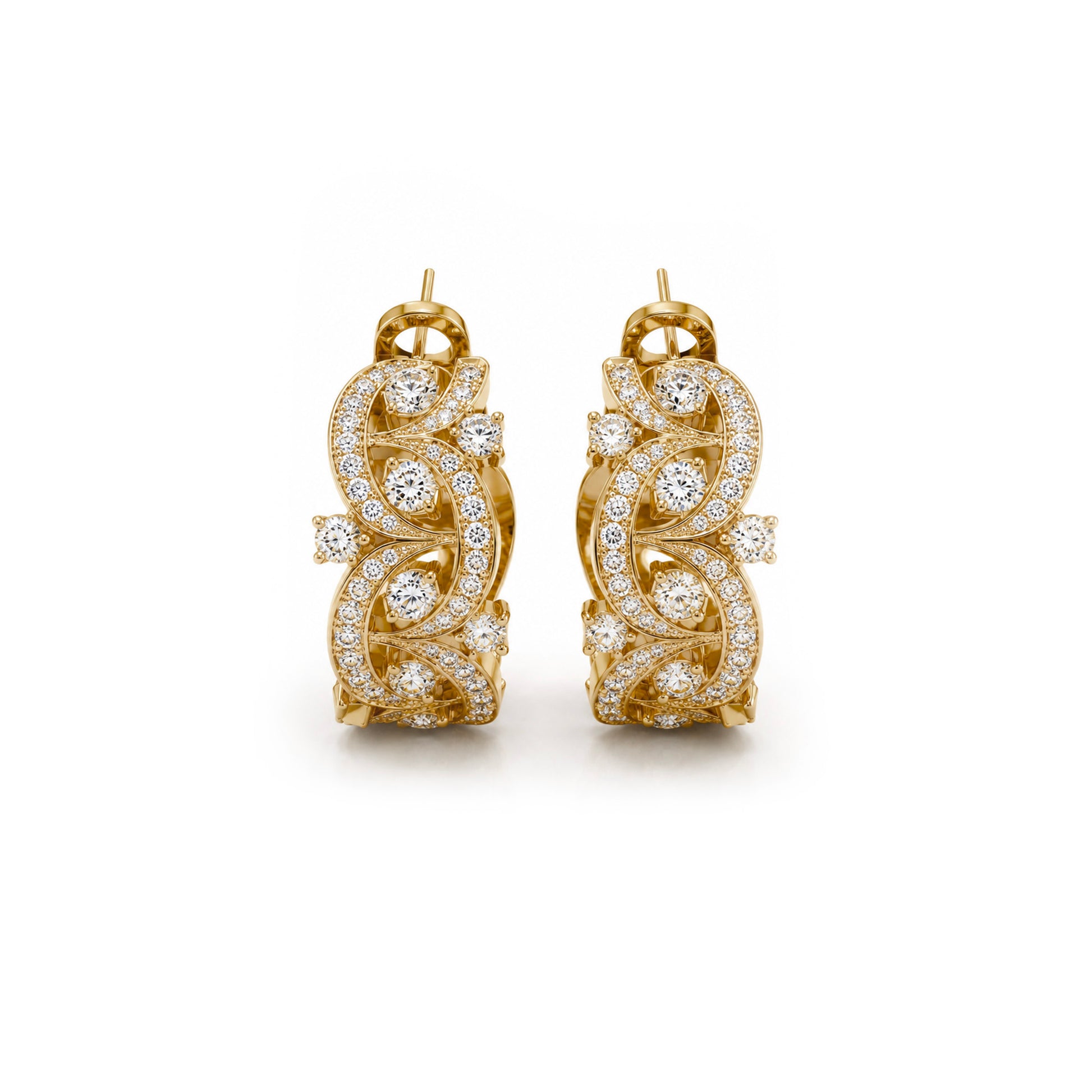 Boucles d'oreilles Etoiles Filantes - Or Jaune 18k - diamant éthique - Loyal.e Paris