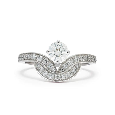 Bague Emblème 0.5ct pavée - Or blanc 18k - diamant éthique - Loyale Paris