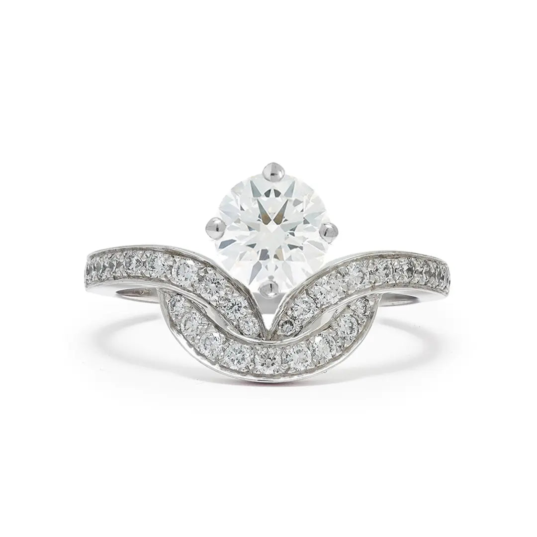 Bague Emblème 0.7ct pavée - Or blanc 18k - diamant éthique - Loyale Paris