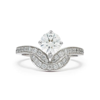 Bague Emblème 0.7ct pavée - Or blanc 18k - diamant éthique - Loyale Paris
