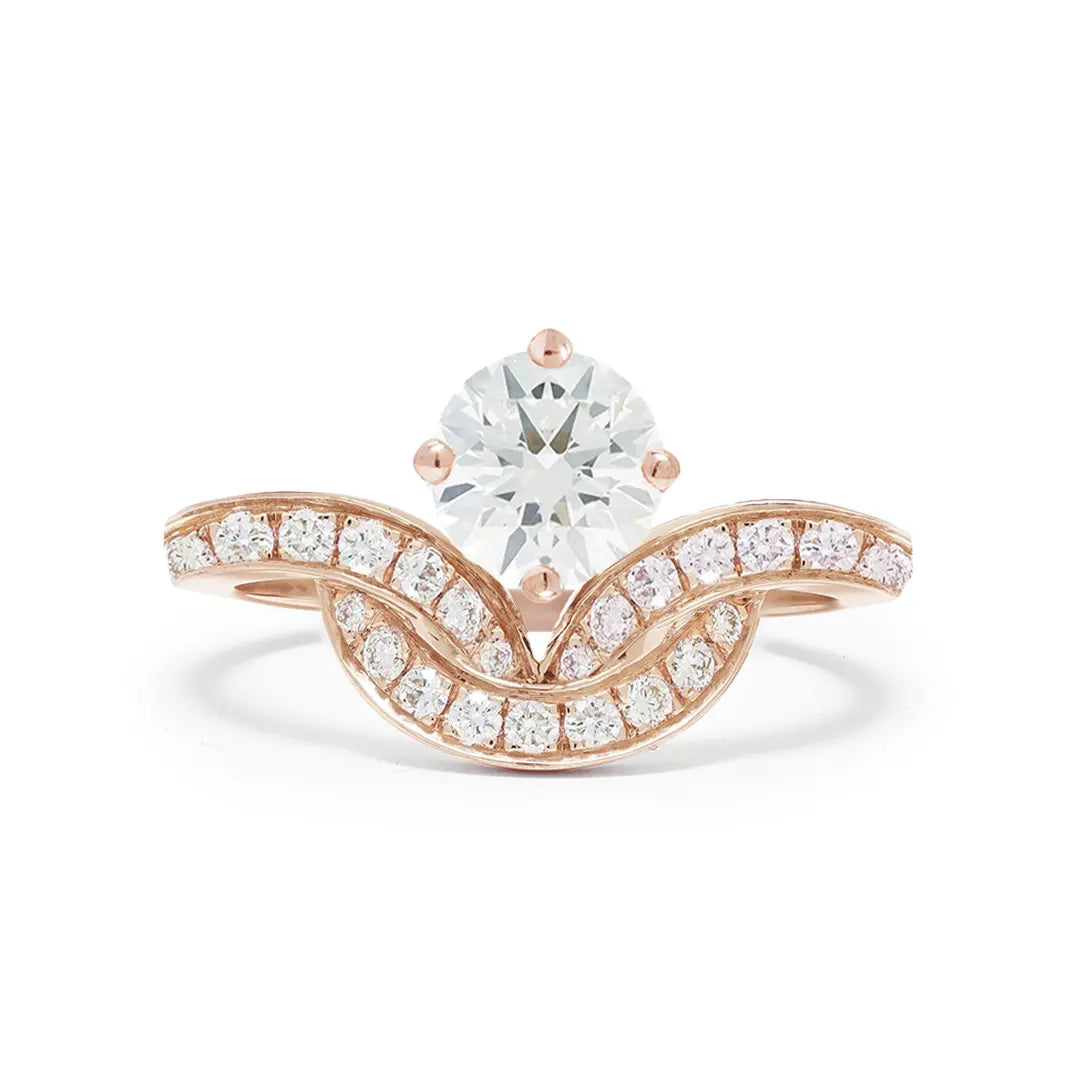 Bague Emblème 0.7ct pavée - Or rose 18k - diamant éthique - Loyale Paris