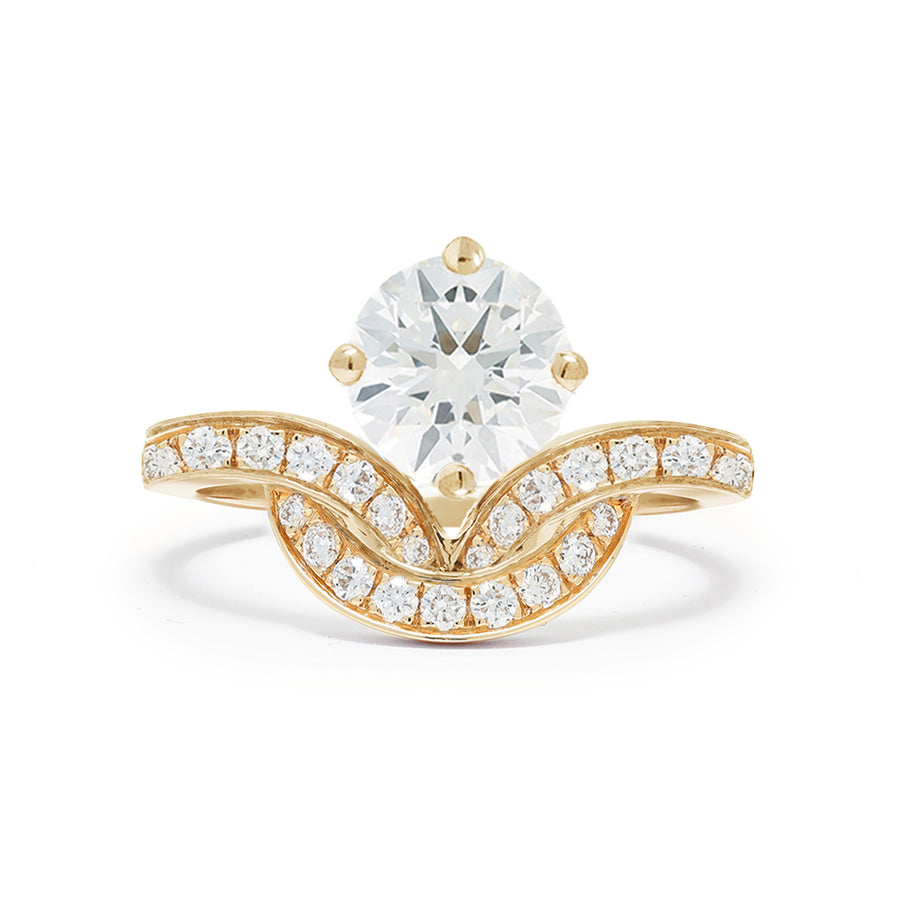 Bague Emblème 1.2ct pavée - Or jaune 18k - diamant éthique - Loyale Paris