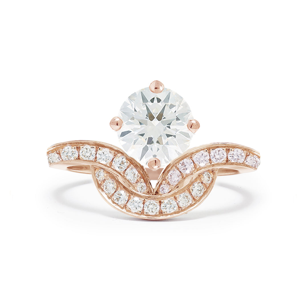 Bague Emblème 1.2ct pavée - Or rose 18k - diamant éthique - Loyale Paris