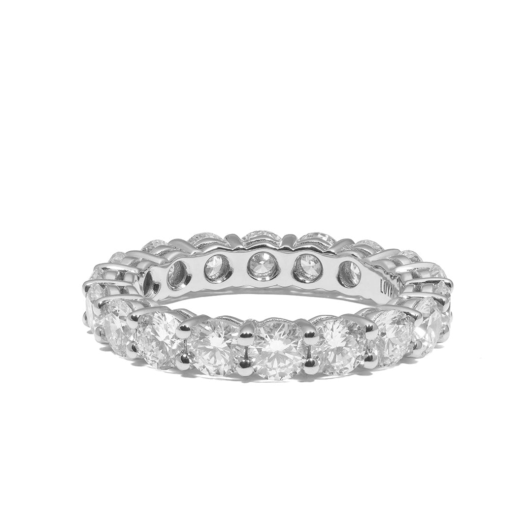 Bague Eternity - Or blanc 18k - diamant éthique - Loyale Paris