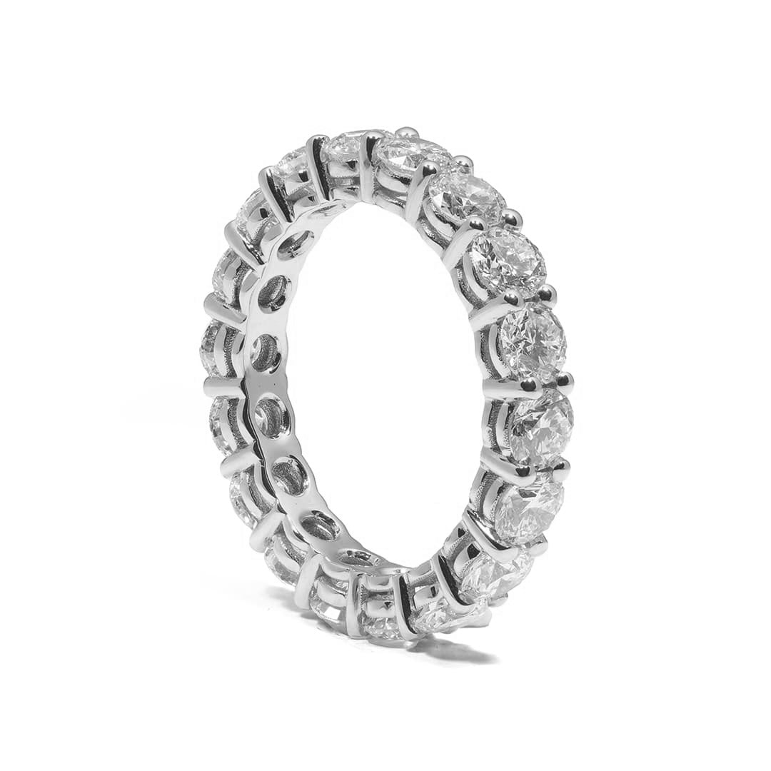 Bague Eternity - Or blanc 18k - diamant éthique - Loyale Paris