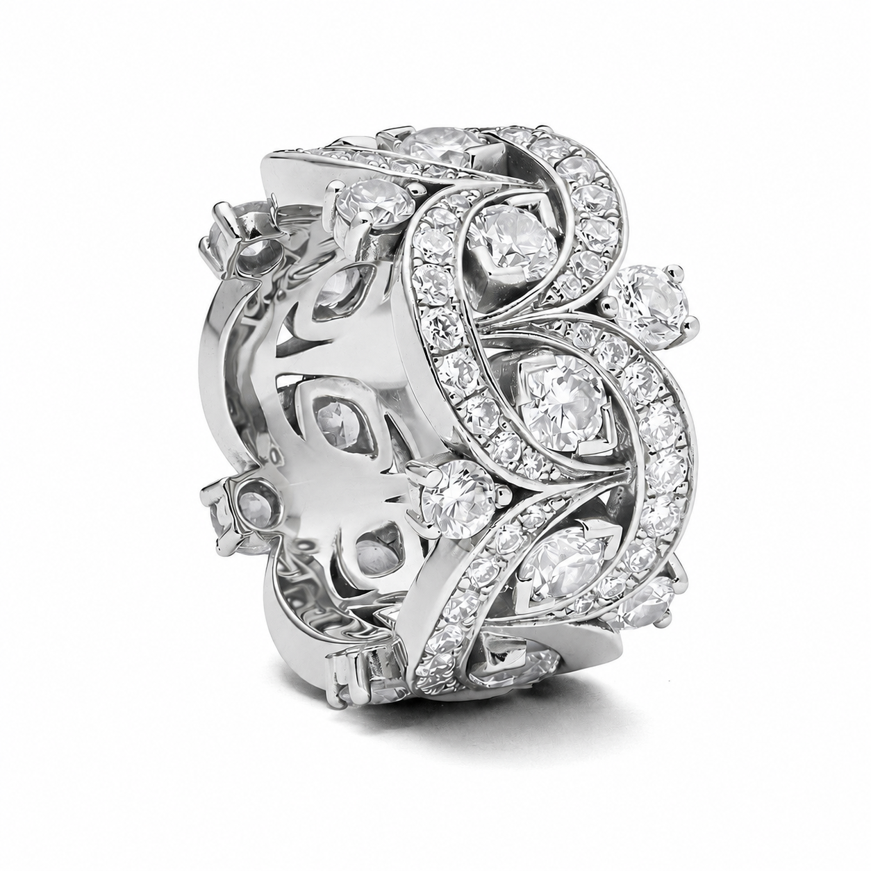Bague Etoiles Filantes - Or Blanc 18k - diamant éthique - Loyal.e Paris