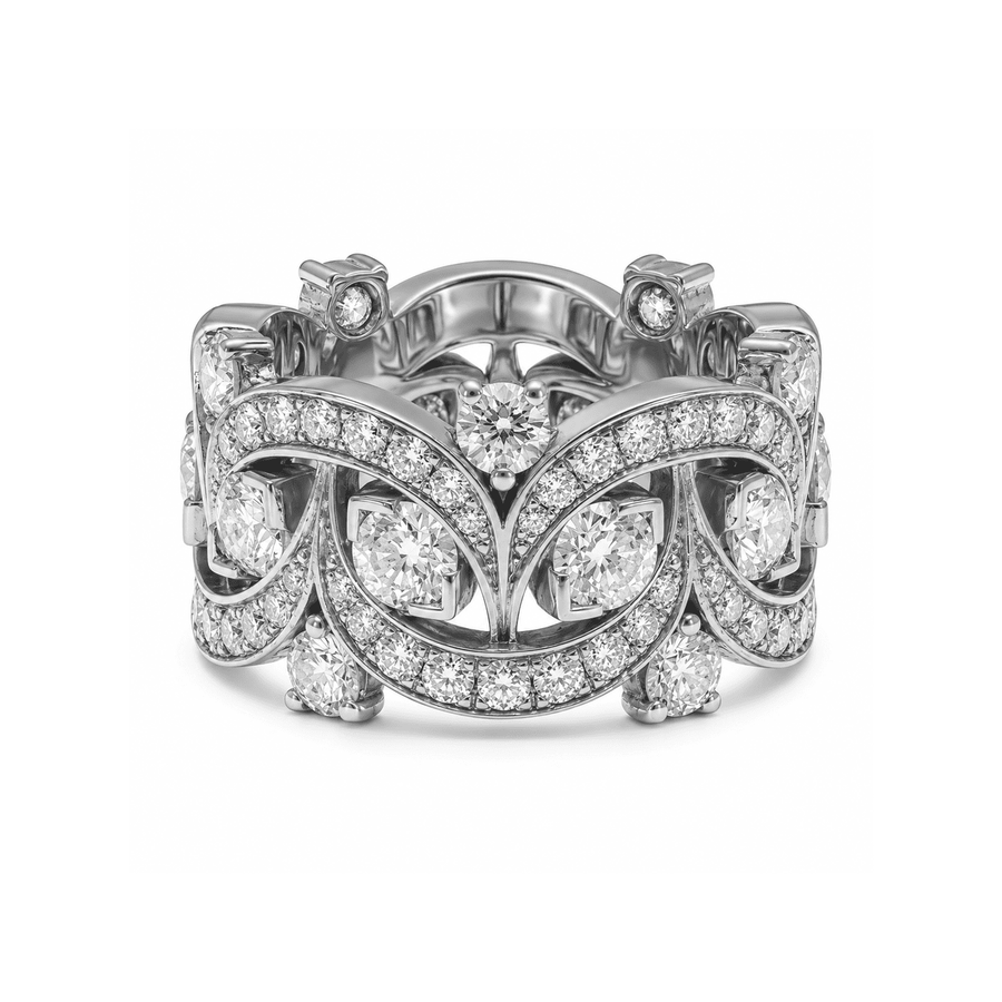 Bague Etoiles Filantes - Or Blanc 18k - diamant éthique - Loyal.e Paris