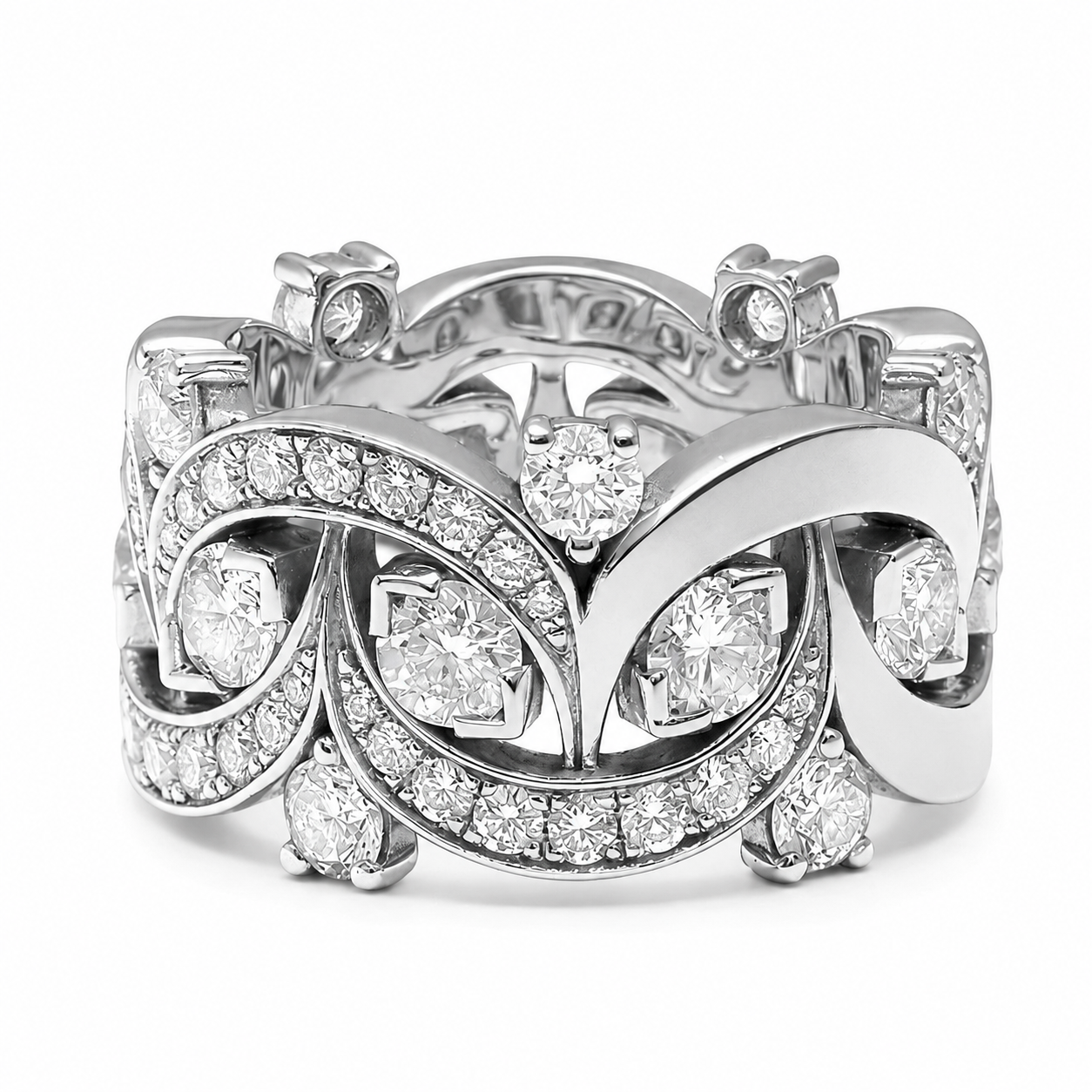 Bague Etoiles Filantes - Or Blanc 18k - diamant éthique - Loyal.e Paris