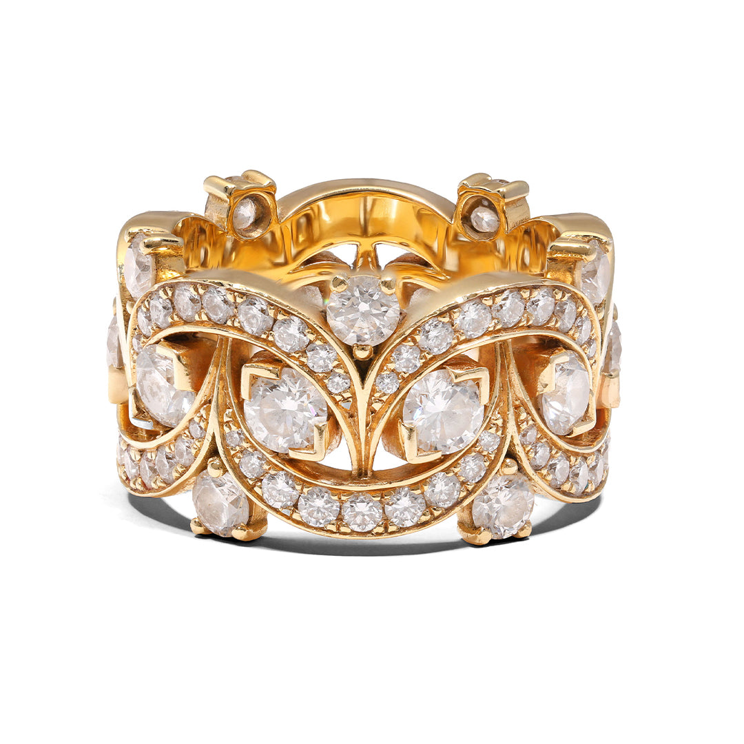 Bague Étoiles Filantes - Or jaune 18k - diamant éthique - Loyale Paris - 1