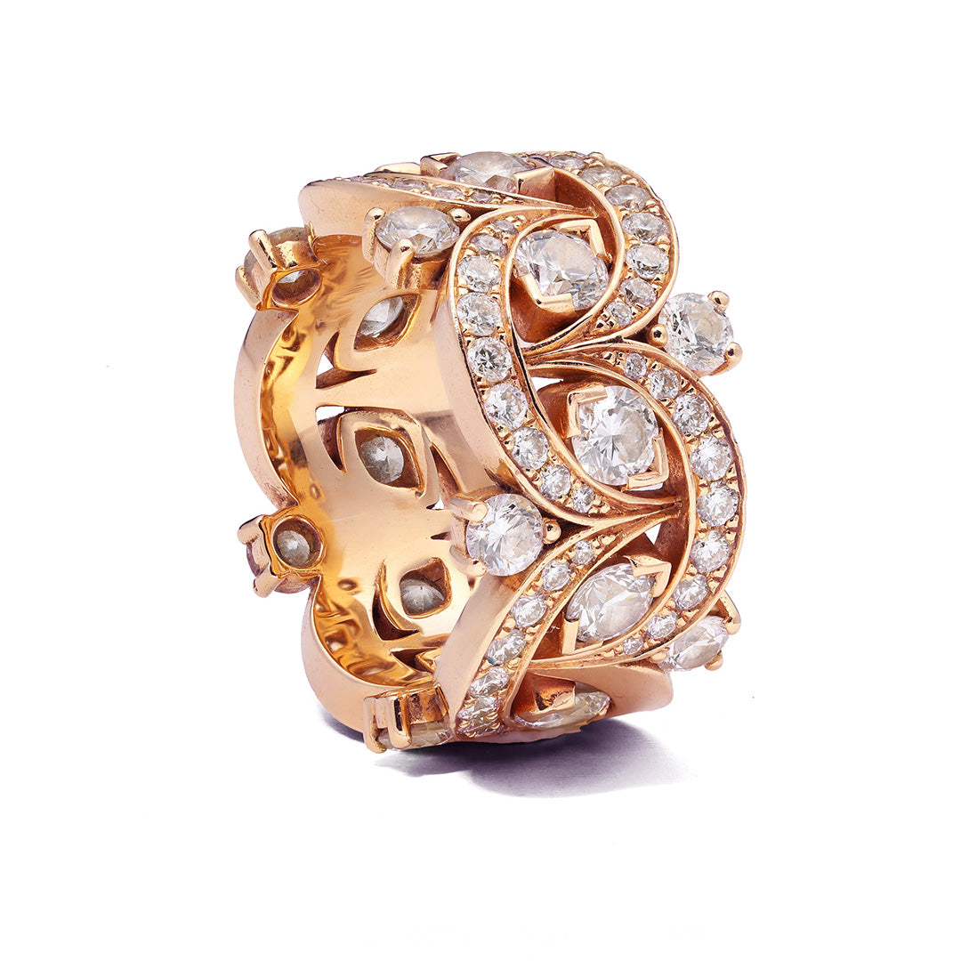 Bague Etoiles Filantes - Or Rose 18k - diamant éthique - Loyal.e Paris
