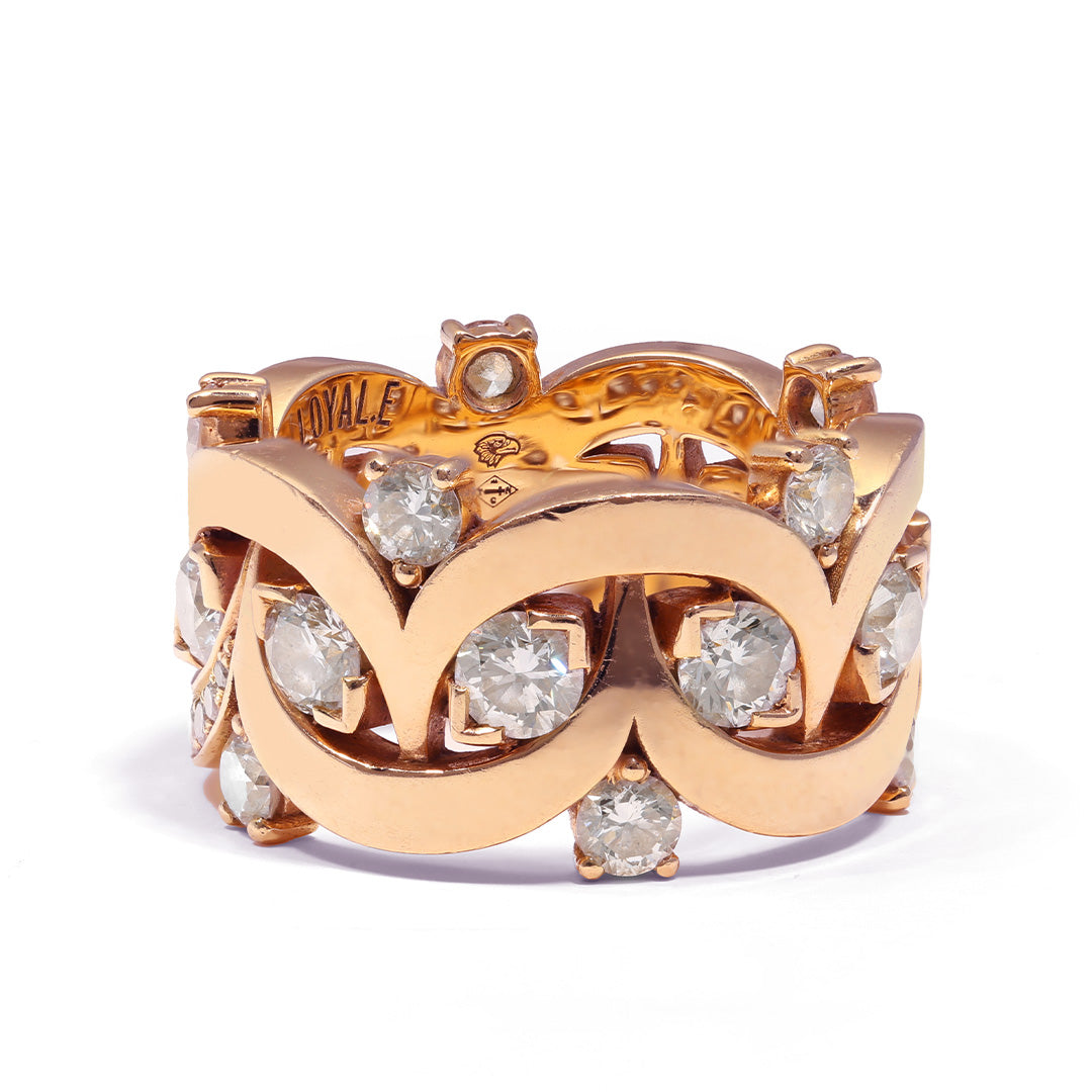 Bague Etoiles Filantes - Or Rose 18k - diamant éthique - Loyal.e Paris