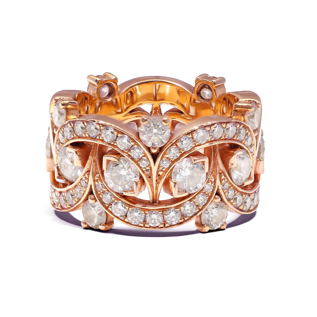 Bague Etoiles Filantes - Or Rose 18k - diamant éthique - Loyal.e Paris
