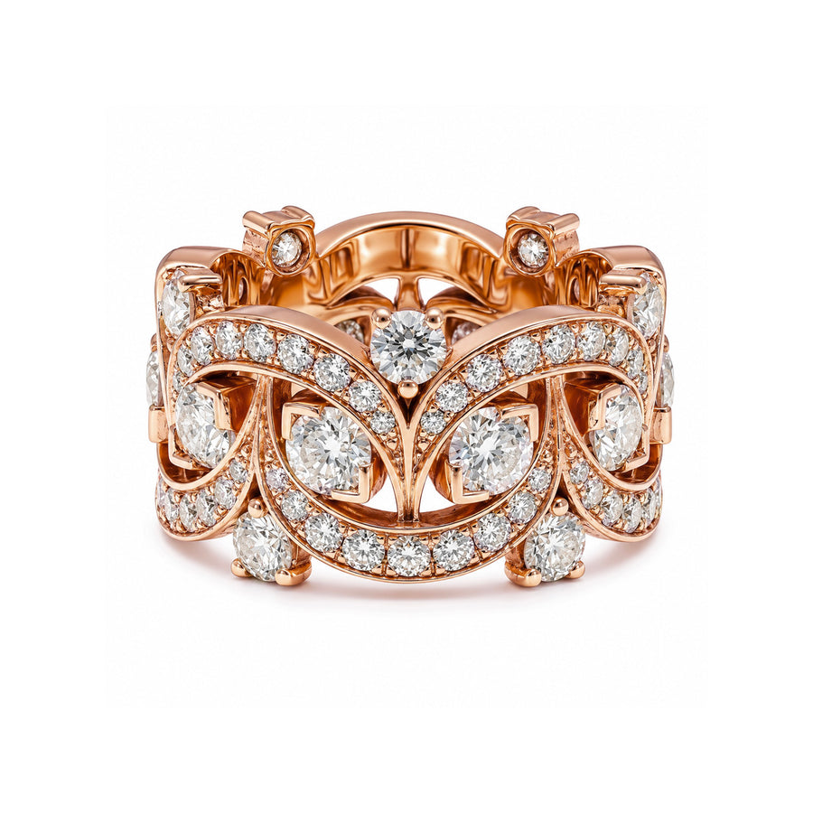 Bague Etoiles Filantes - Or Rose 18k - diamant éthique - Loyal.e Paris