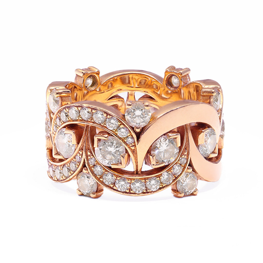 Bague Etoiles Filantes - Or Rose 18k - diamant éthique - Loyal.e Paris