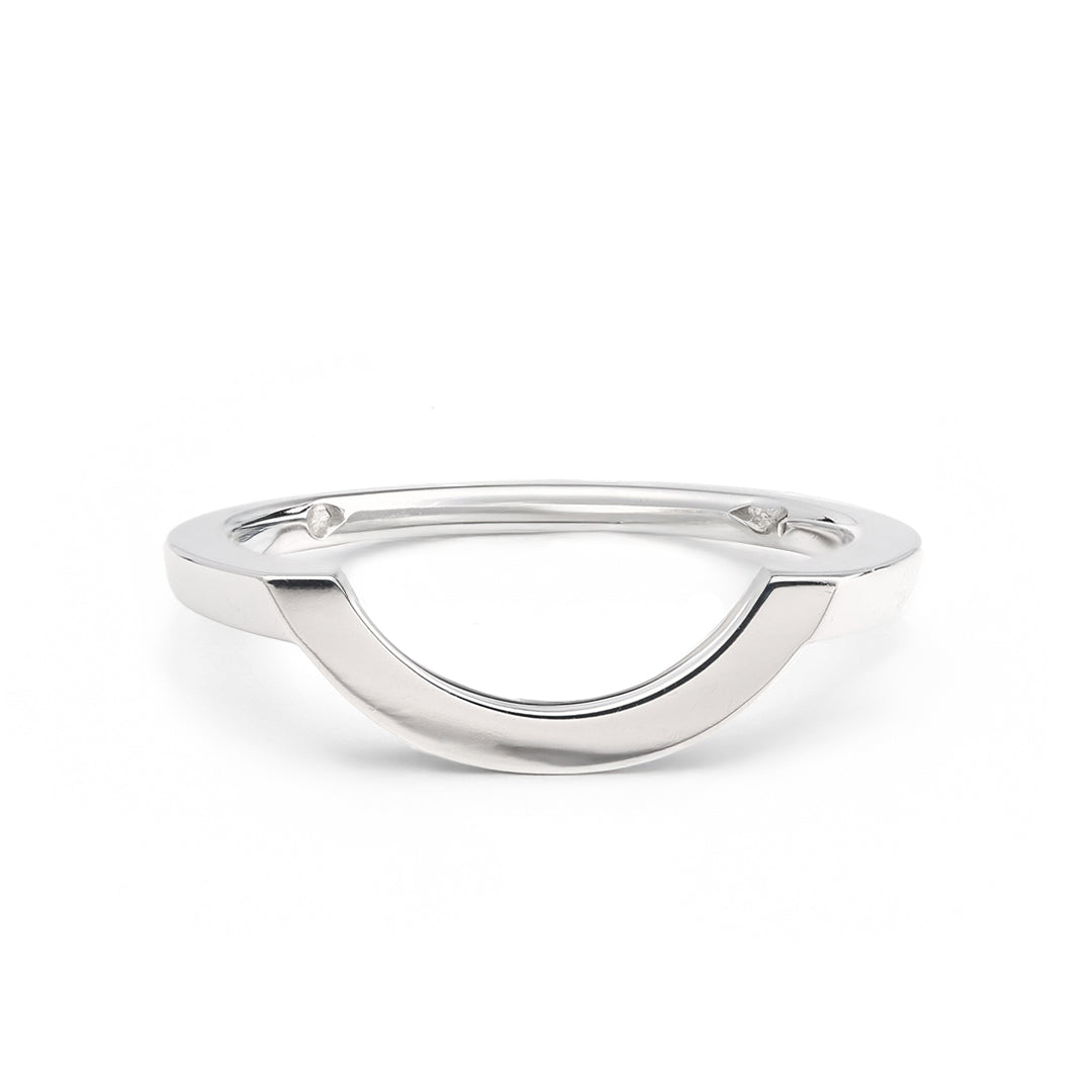 Bague Intrépide grand arc - Or blanc 18k - joaillerie France - Loyale Paris