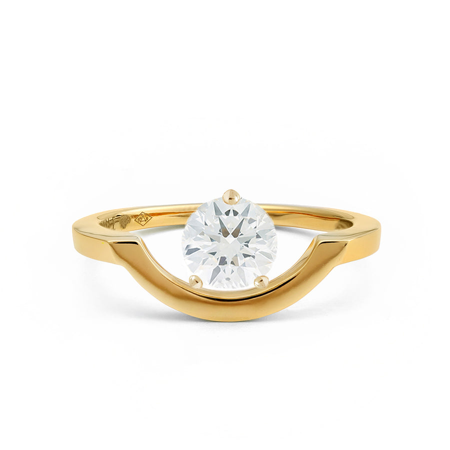Bague Intrépide grand arc 1.5ct - Or jaune 18k - diamant éthique - Loyale Paris