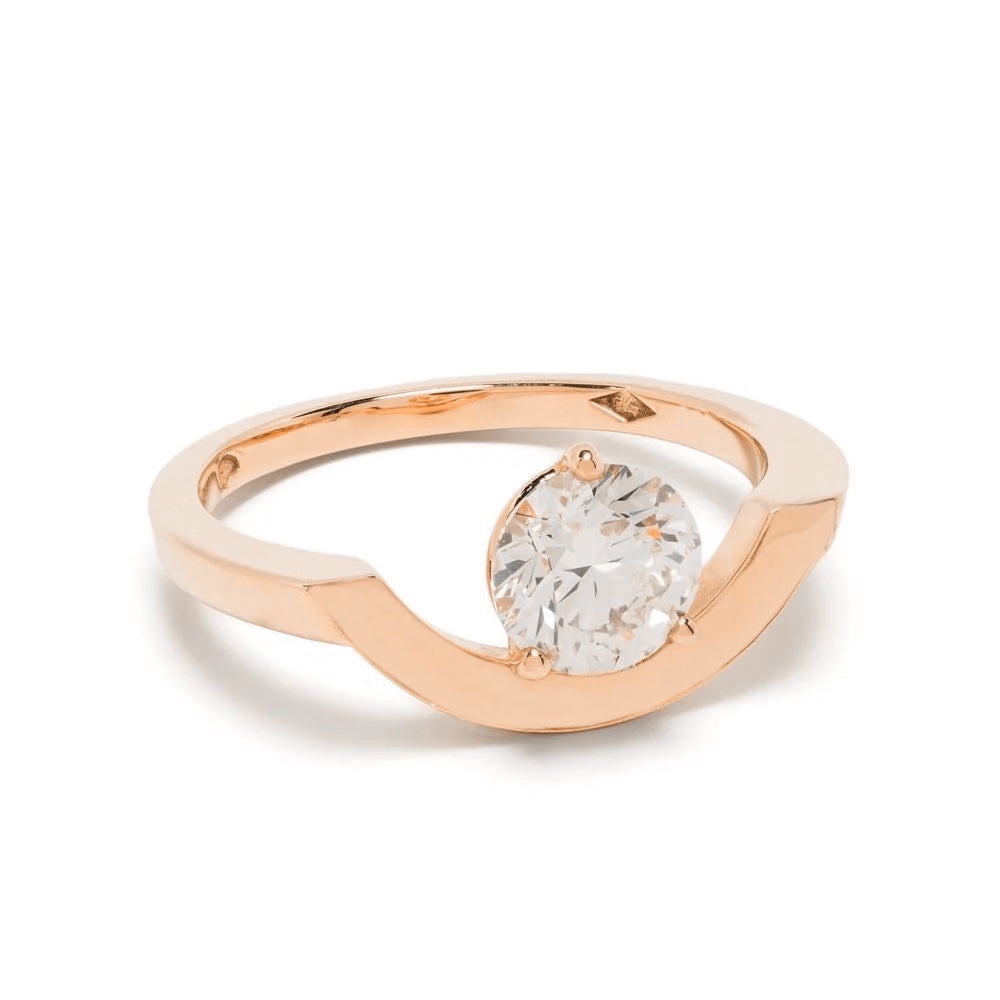 Bague Intrépide grand arc 1.5ct - Or rose 18k - diamant éthique - Loyale Paris