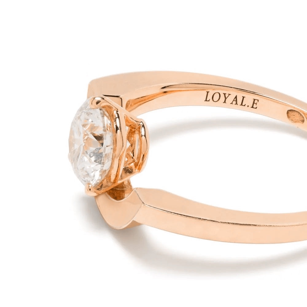 Bague Intrépide grand arc 1.5ct - Or rose 18k - diamant éthique - Loyale Paris