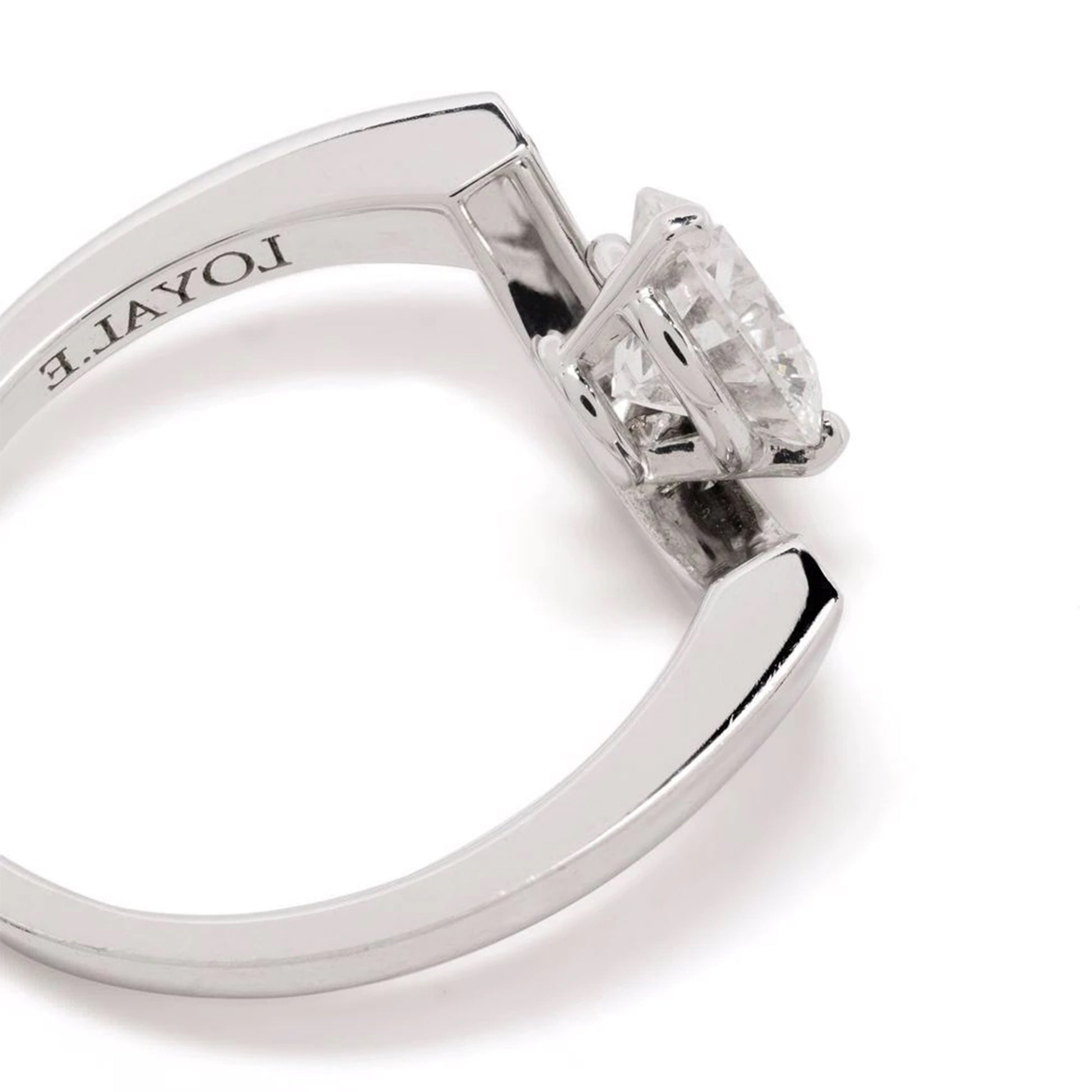 Bague Intrépide grand arc 1.5ct pavée - Or blanc 18k - diamant éthique - Loyale Paris