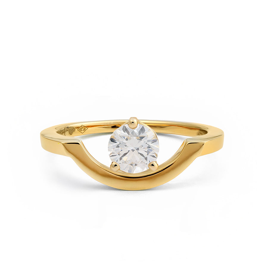 Bague Intrépide grand arc 1ct - Or jaune 18k - diamant éthique - Loyale Paris