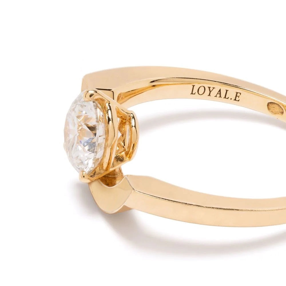 Bague Intrépide grand arc 1ct - Or jaune 18k - diamant éthique - Loyale Paris