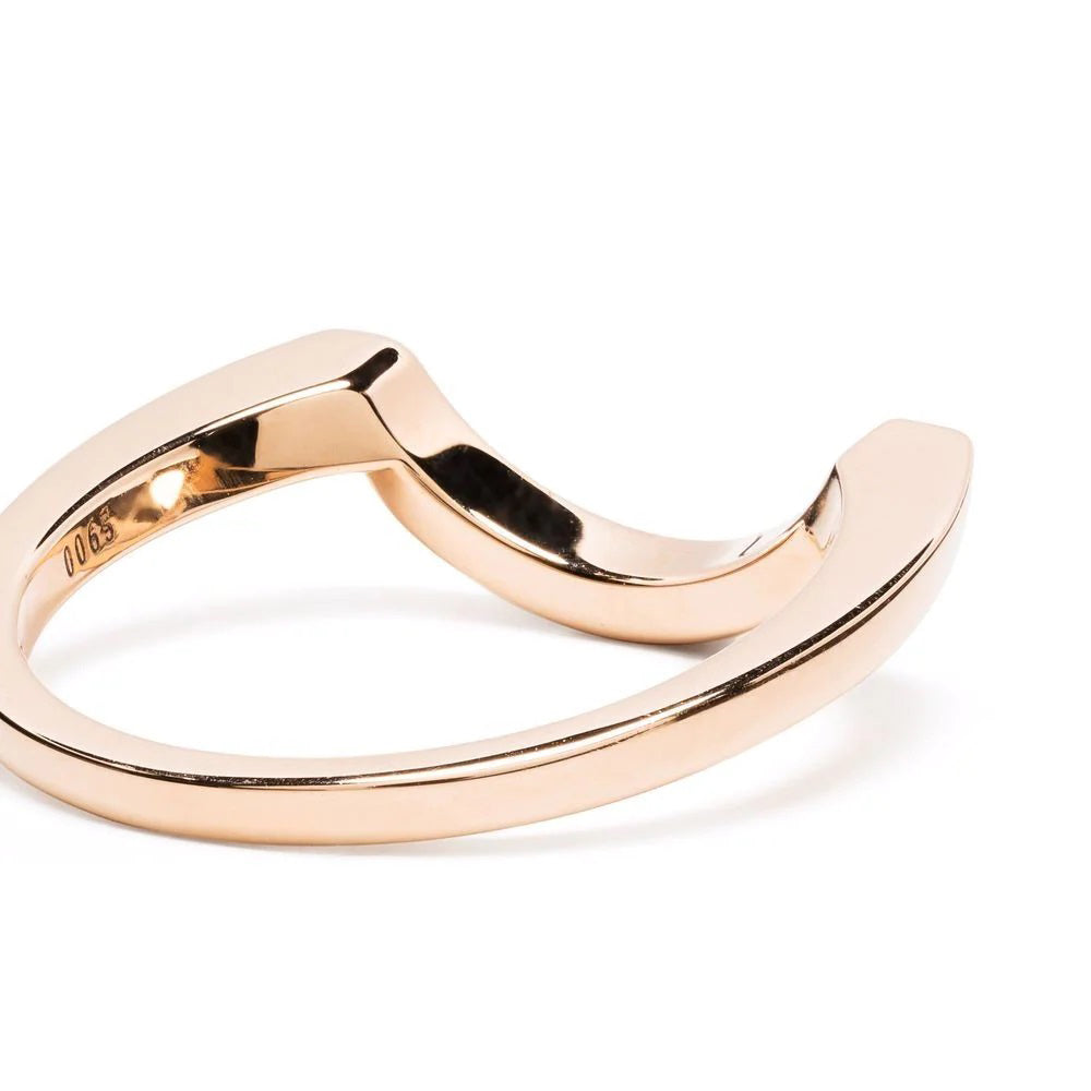 Bague Intrépide grand arc pavée - Or rose 18k - diamant éthique - Loyale Paris