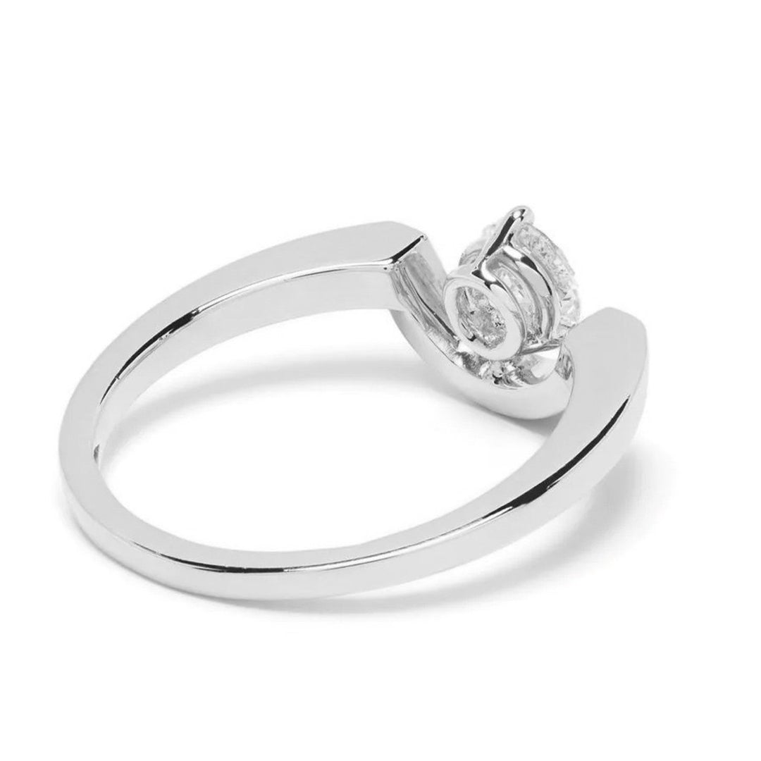 Bague Intrépide petit arc 0.25ct - Or blanc 18k - diamant éthique - Loyale Paris