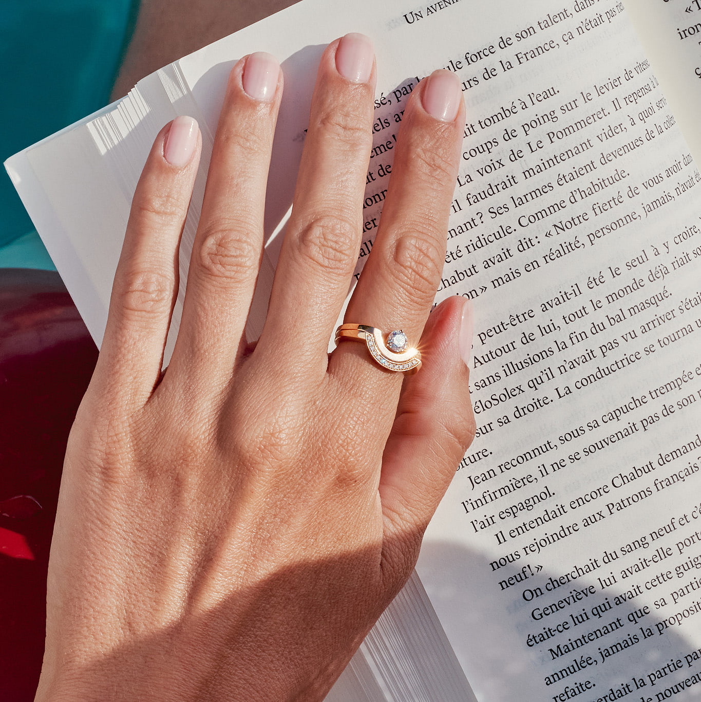 Bague Intrépide petit arc 0.25ct - Or jaune 18k - diamant éthique - Loyale Paris