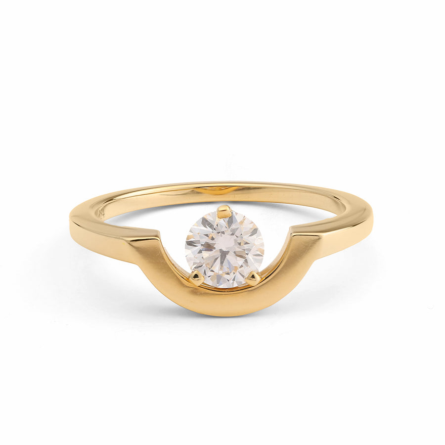 Bague Intrépide petit arc 0.5ct - Or jaune 18k - diamant éthique - Loyale Paris