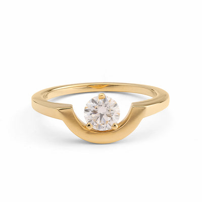 Bague Intrépide petit arc 0.5ct - Or jaune 18k - diamant éthique - Loyale Paris