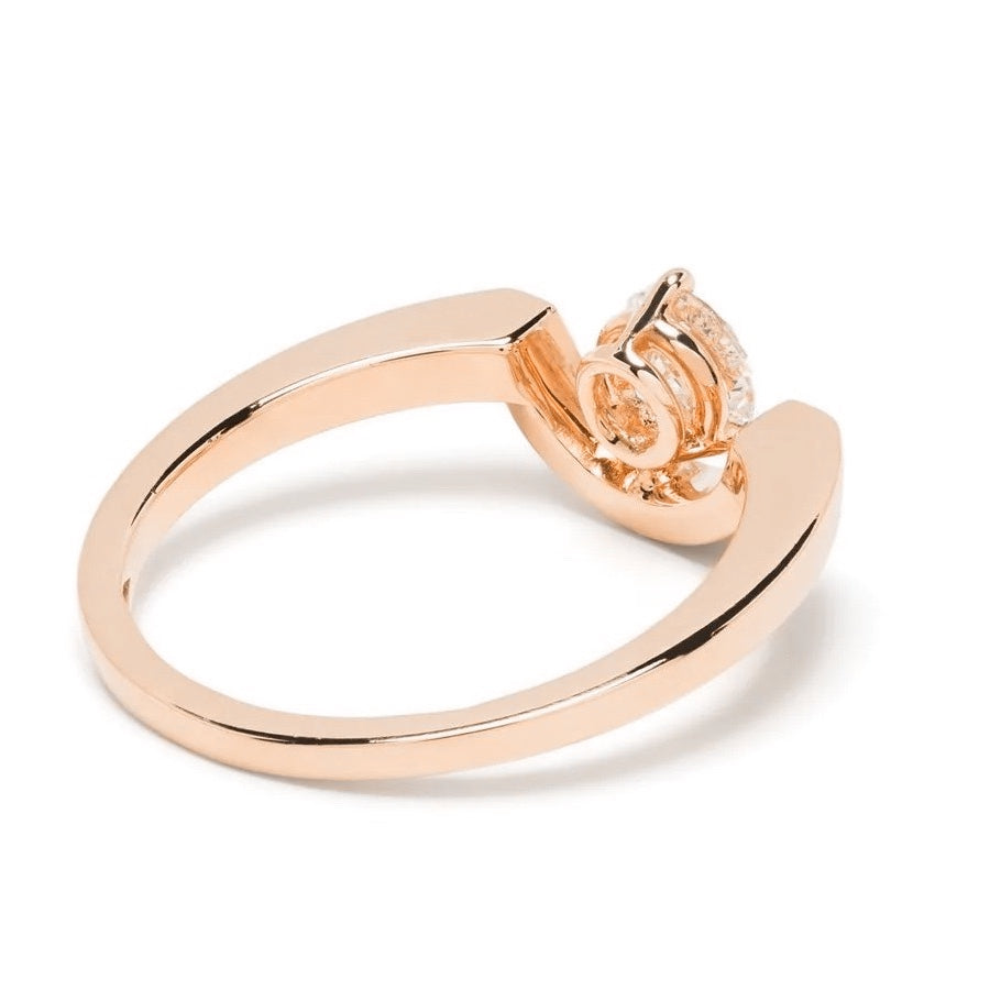 Bague Intrépide petit arc 0.5ct - Or rose 18k - diamant éthique - Loyale Paris