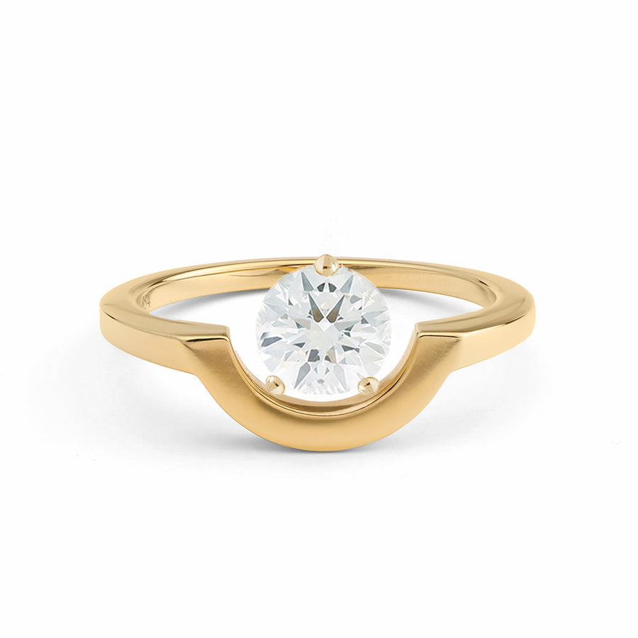Bague Intrépide petit arc 1.5ct - Or jaune 18k - diamant éthique - Loyale Paris