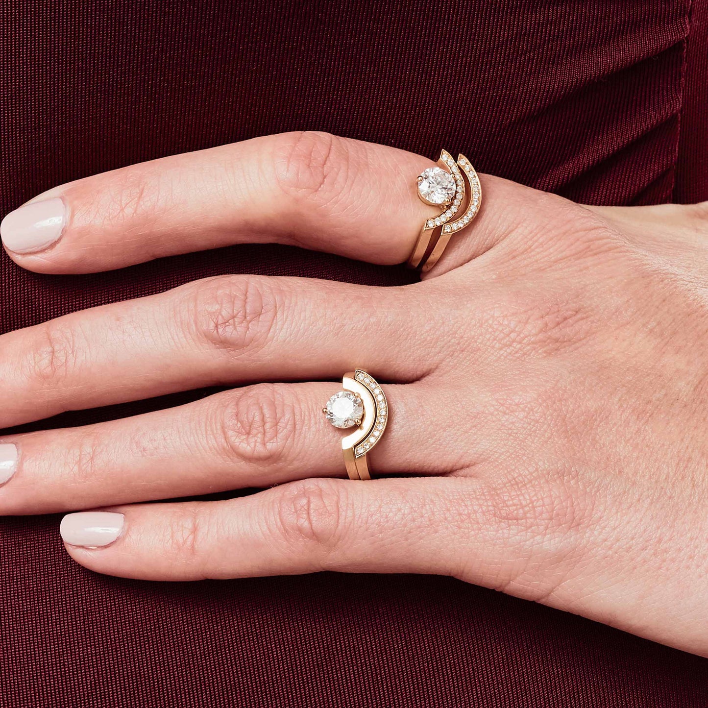 Bague Intrépide petit arc 1.5ct - Or jaune 18k - diamant éthique - Loyale Paris