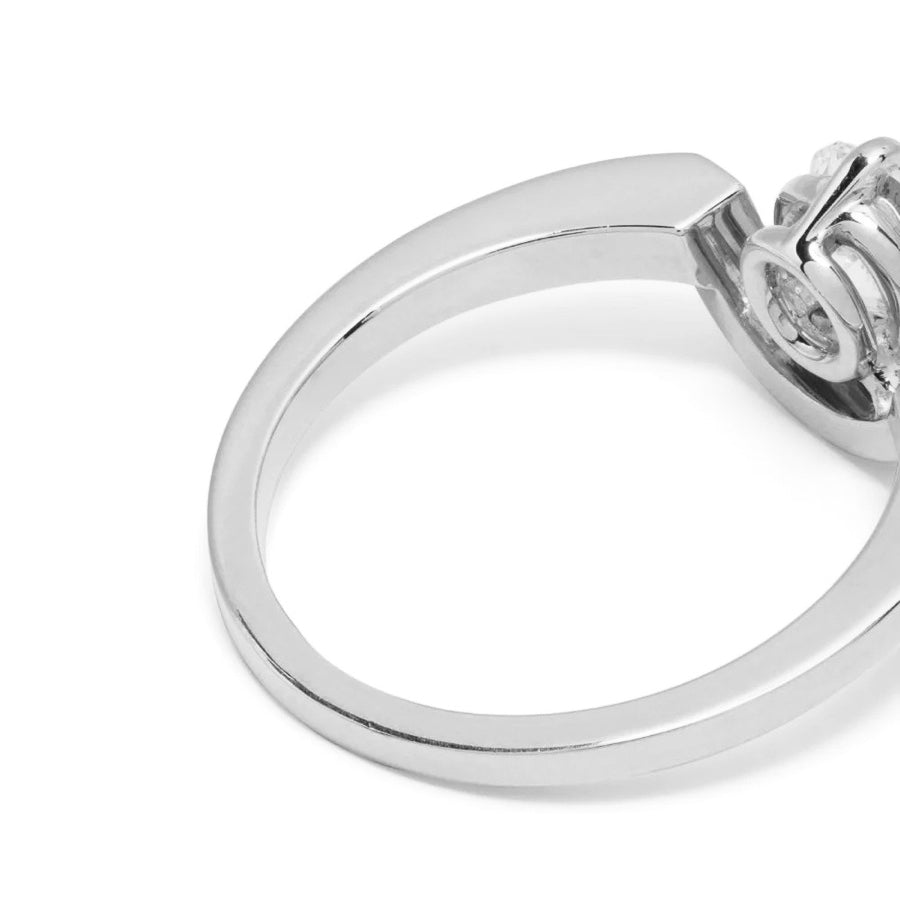 Bague Intrépide petit arc 1ct - Or blanc 18k - diamant éthique - Loyale Paris