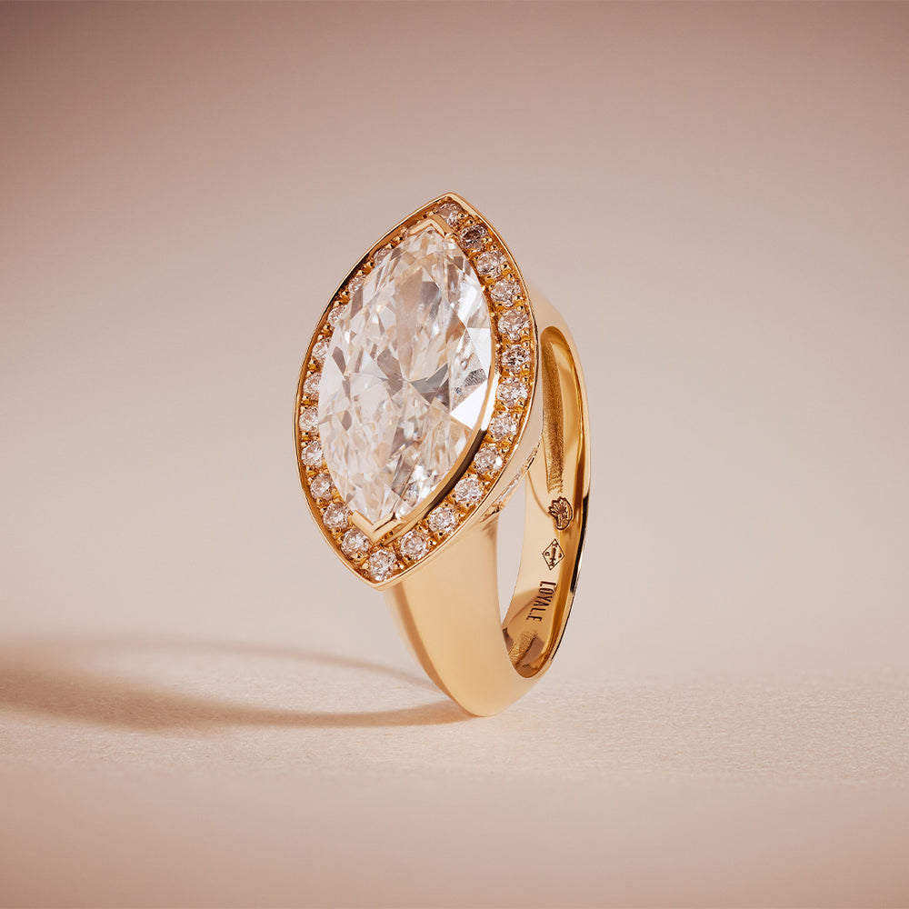 Bague La Marquise - Or jaune 18k - diamant éthique - Loyale Paris